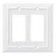 Franklin Brass Classic Beadboard Pure White Single Wall Plate Double Decorator