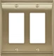 Amerock BP36505 Gold Candler Double Rocker / Gfi Outlet Wall Plate
