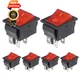 VEXUNGA 6pcs KCD4 Lighted Rocker Switch 20A 125V AC 16A 250V Red Light... 