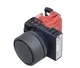 AR22F0R-01B, Fuji Electric, 22mm-dia. Pushbutton, Flush round head, 1NC, Black