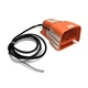 Linemaster 936-SWHC4 Atlas Foot Switch Orange Full Guard Cast Aluminum w/ Cord