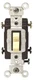 Leviton 606553  20-Amp, 120/277-Volt, Toggle Double-Pole AC Quiet Switch, Commer