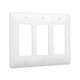 TayMac 5550W Paintable Masque Wall Plate Cover, 3-Gang (Pack of 1), White