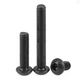 M4 M5 BUTTON HEAD BOLTS, ALLEN KEY HEX SOCKET SCREWS STEEL BLACK GRADE 10.9
