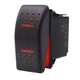 KEING Momentary (ON)/Off/(ON) Waterproof Rocker Switch Toggle - Red LED Light...