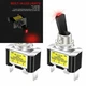 DaierTek 2pcs 30 Amp Heavy Duty DC Toggle Switch 12 Volt Lighted Red LED 
