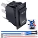 weideer Momentary Reverse Polarity Rocker Switch DPDT 6pin, Black
