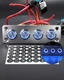 IZTOSS 4 Gang Aluminum Marine Rocker Switch Panel - Pre-Wired with Blue LED I...