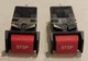 Lot of 2 HONEYWELL (Micro USA) 4A21BAA21 Illuminated STOP Push Button Switch