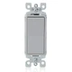 Leviton 5601 2GY 15 Amp Decora Gray Single Pole Quiet Rocker Switch