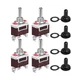 DaierTek Waterproof Momentary Toggle Switch 12V DC 20A Heavy Duty Marine SPDT...