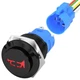 Daiertek 12V 16MM Marine Horn Switch Red LED Lighted Horn Button Switch Momentar