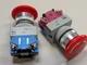 Lot of 2 IDEC AVW Red Mushroom Head E-Stop Push Twist Buttons w/ HW-C10 & HW-C01