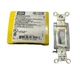 HUBBELL HBL1223W Wall Switch: Toggle Switch, 3-Way, White, 20 A, Screw Terminals
