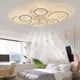 76CM Smart Ceiling Light with Fan DC Motor 6 Gear Reversible Bedroom Ceiling ...
