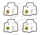 4 X  ZX900 ZX-9R ZX1100  Carb Carburetor Rebuild Repair Kit for 18-9339