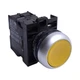 Baco L21AH20-3EAYL10 Pushbutton Switch, Momentary, Yellow, 1NO, 500VAC 4A, 22mm