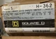 H362 Square D 60A 600V 3 Pole Fusible Nema 1 Indoor Rated Disconnect Switch New