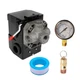 Kacarber Pressure Switch Air Compressor 145-175 Psi 4 Port 26AMP Black 