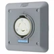 HUBBELL HBL2320SR2 Lock Receptacle , 20 A; L6-20R, 2Gang