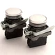 Lot of 2 Schneider Electric ZBV-M1 Light Module with 40mm White Pushbutton, 24V