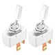 DaierTek Heavy Duty 50 Amp 12V Toggle Switch Automotive 2 Position ON Silver 