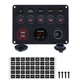 Geloo 5 Gang Rocker Switch Panel for Boat Marine Switch Panel Waterproof 12V ...