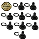 Autoec 10x 11mm 7/16" Rubber Toggle Switch Boot Weatherproof Cover black