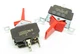 2 x DPST Eaton Heavy Duty Rockette Red Toggle Switch, DNS USA 15A 125V, 10A 250V