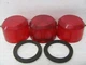 LOT OF 3 CUTLER HAMMER 10250TC1N RED PILOT LIGHT LENS