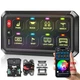 RGB 8 Gang Switch Panel - 12-24V Bluetooth APP 230FT 433MHZ - Gray 8 Gang