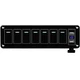 GGTA 8 Gang Boat Rocker Switch Panel Waterproof 8 Gang, Blue-Black GC 