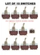 10-pc Eaton Heavy Duty DPDT ON/OFF/ON Toggle Switch 3 Position 20A 125V/10A 277V