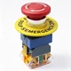 Mxuteuk 22Mm 110/120V LED Light Red Mushroom Emergency Stop Push Button Switch I