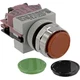 1PC IDEC CORPORATION ABW101-BGR Pushbutton Switch, Momentary, 1NC, Black-Gr