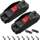 2 Pieces 20A Heavy Duty Inline Cord Switch Black On/Off Rocker with Red LED