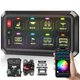 RGB 8 Gang Switch Panel,12-24V Bluetooth APP 230FT 433MHZ Long Range, Auxilia...