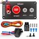 Nilight Ignition Rocker Switch Panel 12V 4 in 1 with Engine Push Button Toggle S