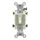 1PC Leviton 54504-2T 4-Way Framed Toggle Switch, 15A, 120/277V, Lt Almond,