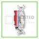 Hubbell HBL1221W 20A 120/277V Single Pole Industrial Toggle Switch, White