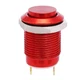 Twidec/12mm 1/2" Waterproof Red Metal Shell Momentary Raised Top Push 