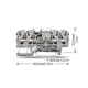 10pcs WAGO 2002-1401 4-Conductor Feedthrough Terminal Block 2,50 mm2 Gray New