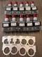SIEMENS 52PA6GNA, RED RUN PILOT LIGHT 30MM LOT OF 10 W/ 9 NAME PLATES, USED