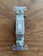 Eaton White Framed Toggle Wall Light Switch Single Pole 15A 12OV Bulk 1301-7W