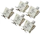 5 PACK Cherry 0E6940A0 Switch Pushbutton 10A 125/250 Vac Quick Connect White