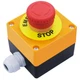 Mxuteuk 22Mm 2 NC Red Mushroom Emergency Stop Push Button Switch AC 660V 10A Swi