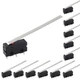 Litoexpe 12pcs Mini Micro Limit Switch, 5A 125 250V Handle length:55mm, Black 