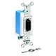 Hubbell Wiring Device-Kellems Hbl1221l Wall Swtch, 1-Pole, 120/277V, 20A, Blk,