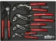 Wiha 34691 5 Piece Classic Grip V-Jaw Tongue And Groove Pliers Tray Set