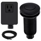 SINKINGDOM Garbage Disposal Air Switch Kit with Long Button, Matte Black Bras...